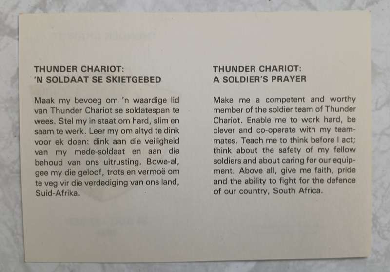 Exercise Thunder Chariot Soldier's Prayer