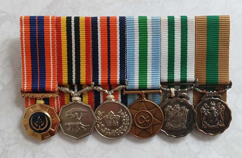 SADF Era Medal Group Full Size & Miniature Sets - Mounted