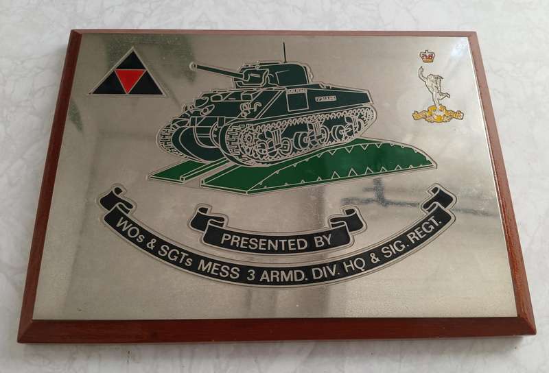 3rd Armoured Division UK Plaque