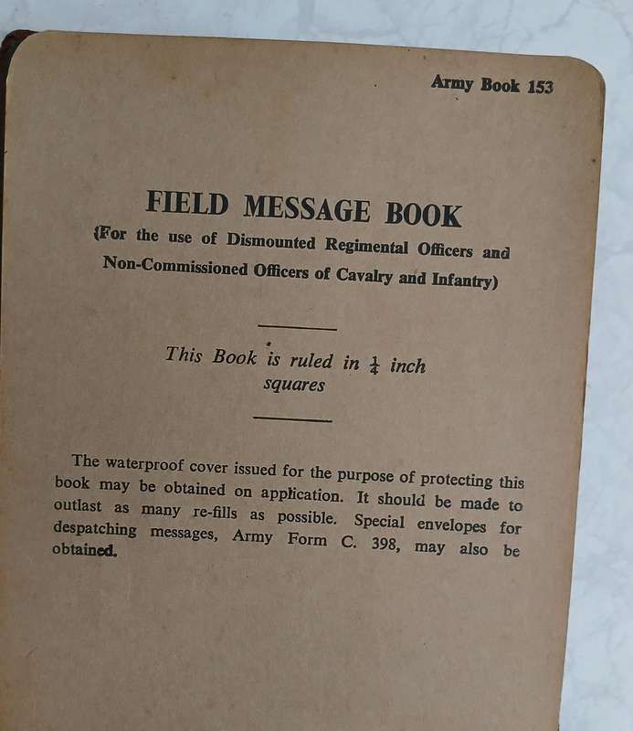 Field Message Book
