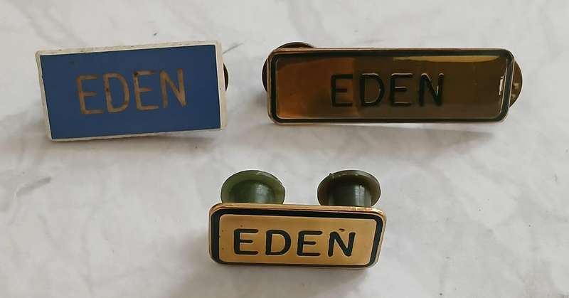 Eden Name Badges x3