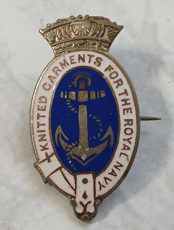 WW2 Knitted Garments for the Royal Navy Lapel Badge