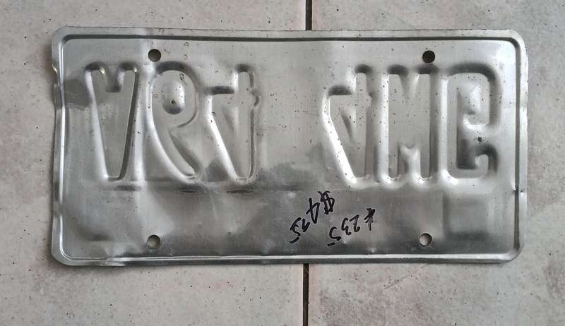 US Number Plate