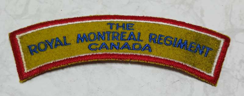 Royal Montreal Regiment Canada Cloth Title