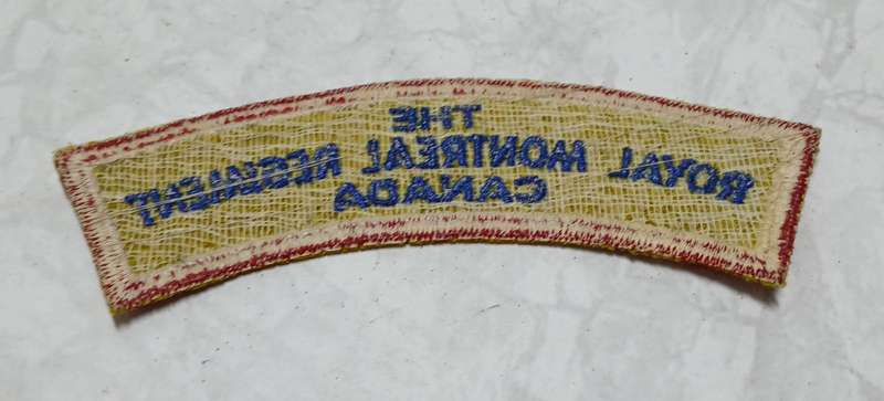 Royal Montreal Regiment Canada Cloth Title