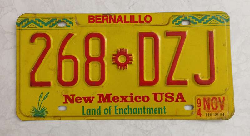 US Number Plate