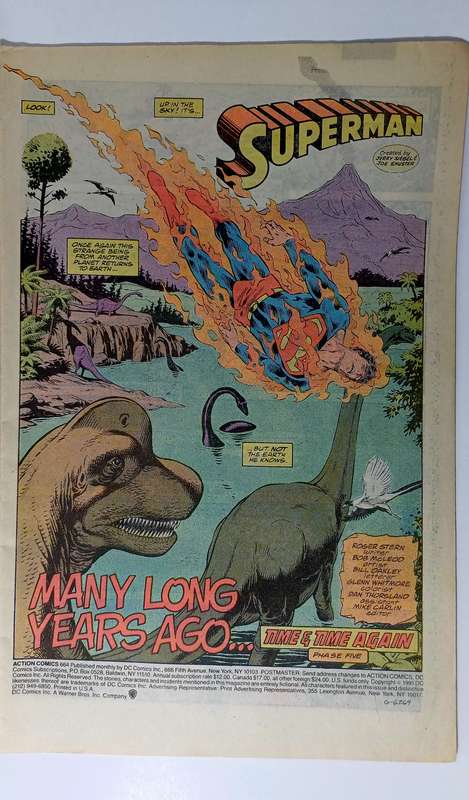 DC Comics Action Comics #664 (April 1991)  Key Issue!