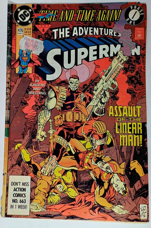 DC Comics The Adventures of Superman #476 (March 1991)  Iconic Storyline  Key Superman Issue!