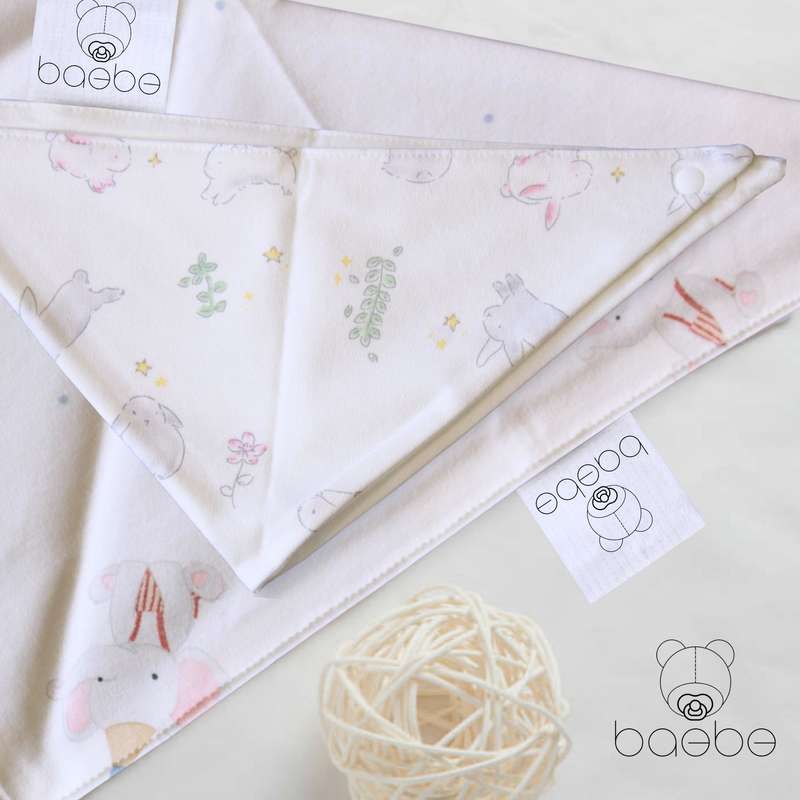 baebe - 2pcs Triangle Cotton Bib