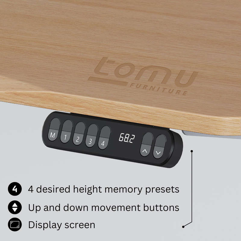 tomu Furniture - Electronic Height Adjustable Ergonomic Desk