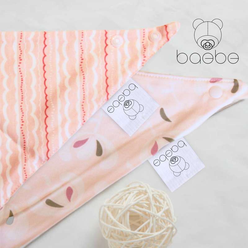 baebe - 2pcs Triangle Cotton Bib