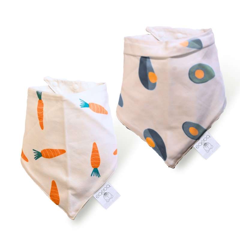 baebe - 2pcs Triangle Cotton Bib