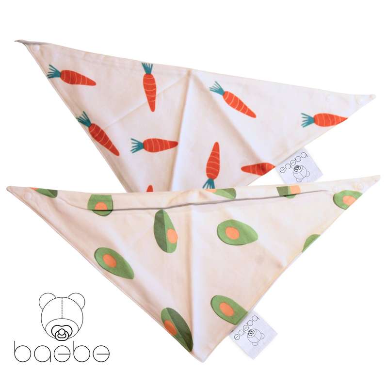 baebe - 2pcs Triangle Cotton Bib