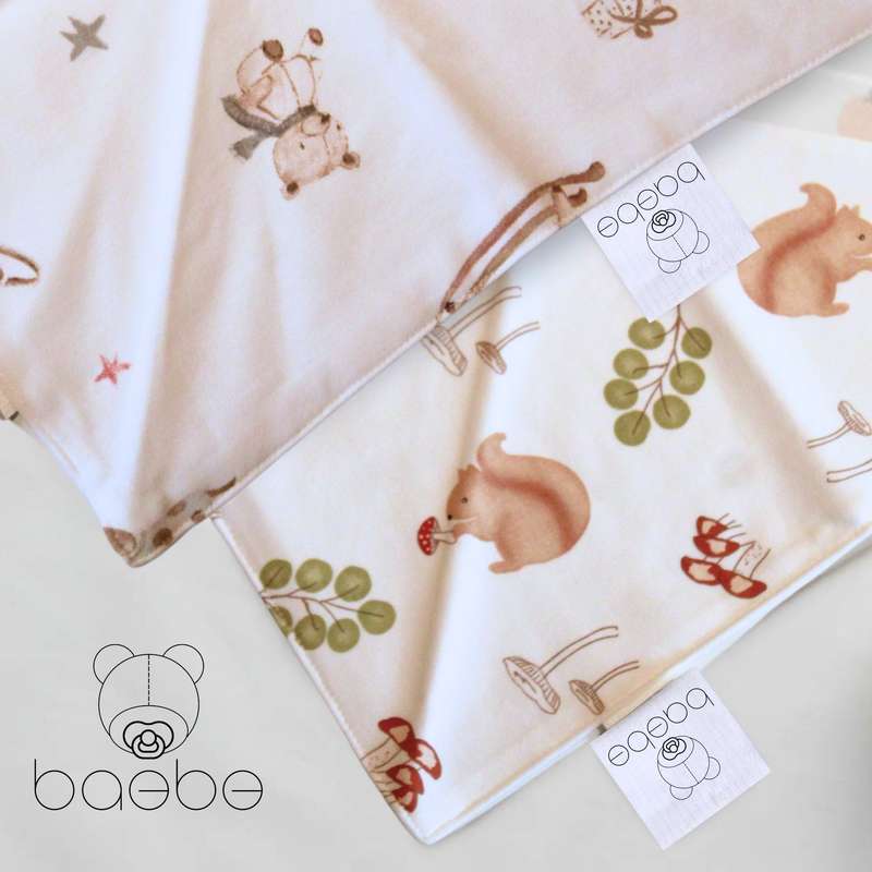 baebe - 2pcs Triangle Cotton Bib