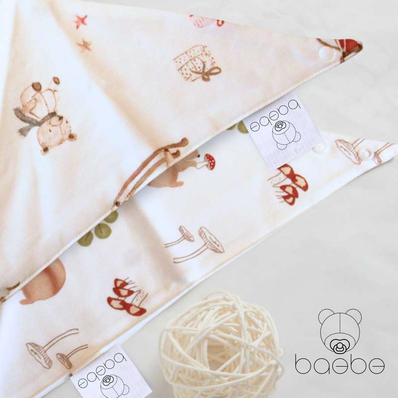 baebe - 2pcs Triangle Cotton Bib