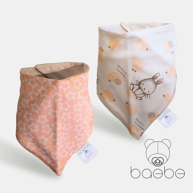 baebe - 2pcs Triangle Cotton Bib