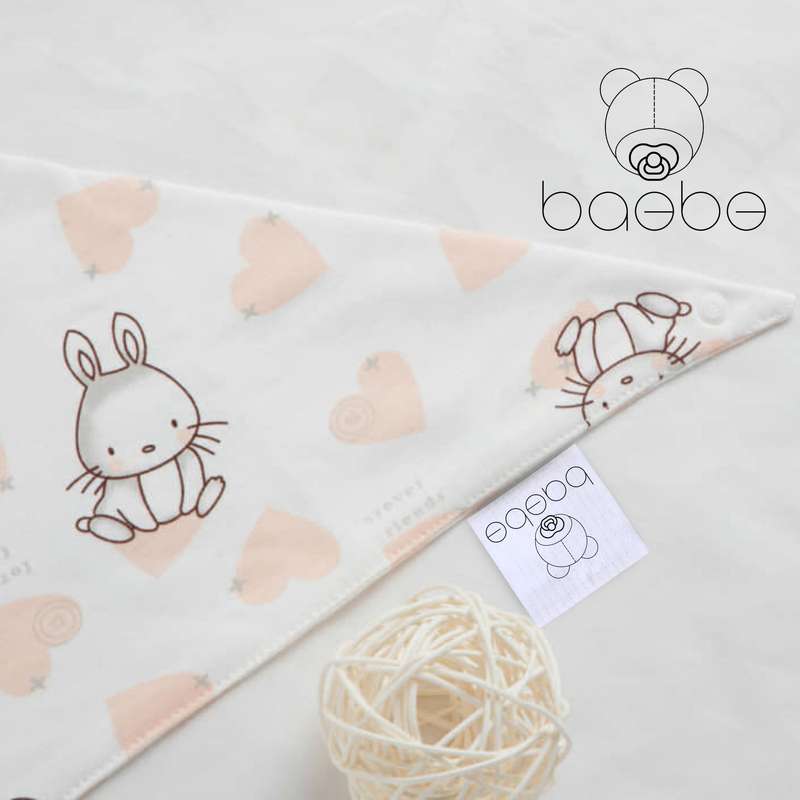 baebe - 2pcs Triangle Cotton Bib