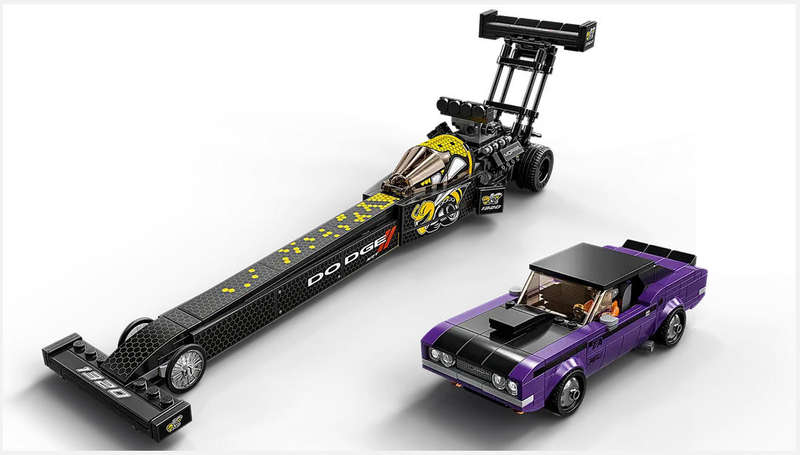 LEGO 76904 Speed Champions Mopar Dodge SRT Top Fuel Dragster& 1970 Dodge Challenger Ultra-rare find