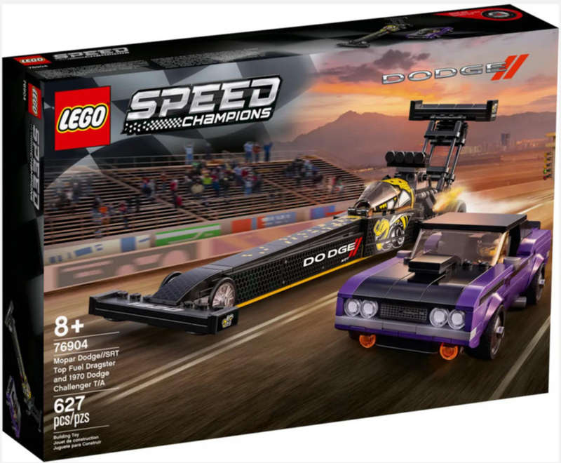 LEGO 76904 Speed Champions Mopar Dodge SRT Top Fuel Dragster& 1970 Dodge Challenger Ultra-rare find
