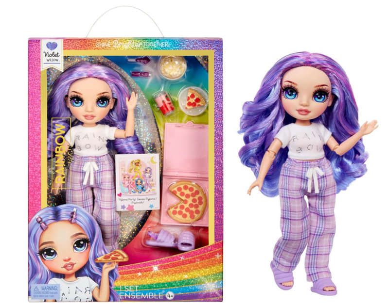 Rainbow High Junior High Pj Party Fashion Doll Violet