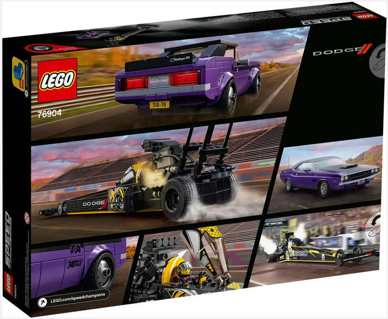 LEGO 76904 Speed Champions Mopar Dodge SRT Top Fuel Dragster& 1970 Dodge Challenger Ultra-rare find