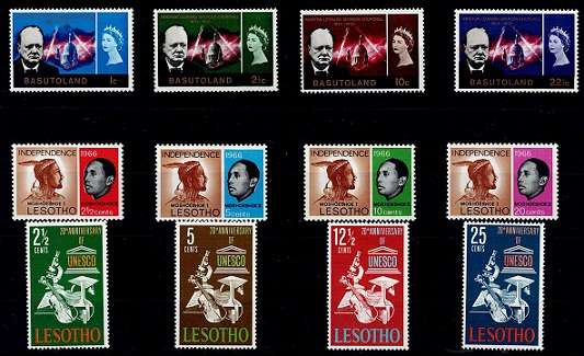 Basutoland / Lesotho 1945-66 Mix of earlier sets, Fine LMM/UM