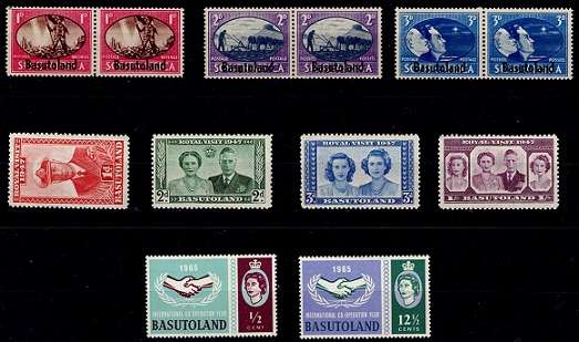 Basutoland / Lesotho 1945-66 Mix of earlier sets, Fine LMM/UM