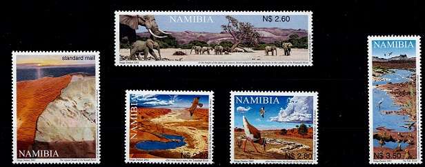 Namibia 2002-3 Rivers, AIDs Awareness & Biological Discoveries sets, VF UM