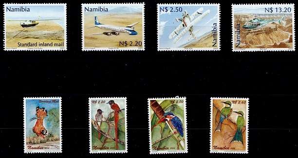 Namibia 2000-02 Trees, Civil Aviation & Birds sets, VF UM