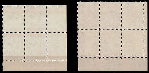 SWA 1954 Definitive 1d-4d Cyl Blks (Wmk Springbok Head) VF UM