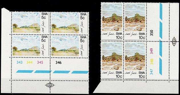 SWA 1973 Paintings by Adolph Jentsch 2c-10c Cyl Blks, VF UM