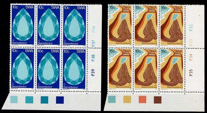 SWA 1974 Diamond Mining set in Cyl Blks, VF UM