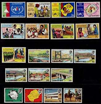 Lesotho 1967-74 Range of Comm sets, all VF UM