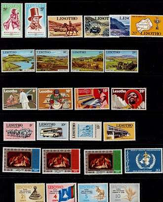 Lesotho 1967-74 Range of Comm sets, all VF UM