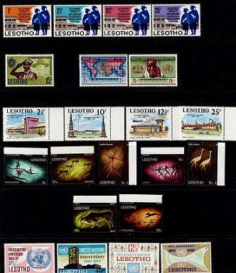 Lesotho 1967-74 Range of Comm sets, all VF UM