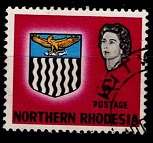 N.Rhodesia 1963 QEII Defin 5/- Top Value VFU