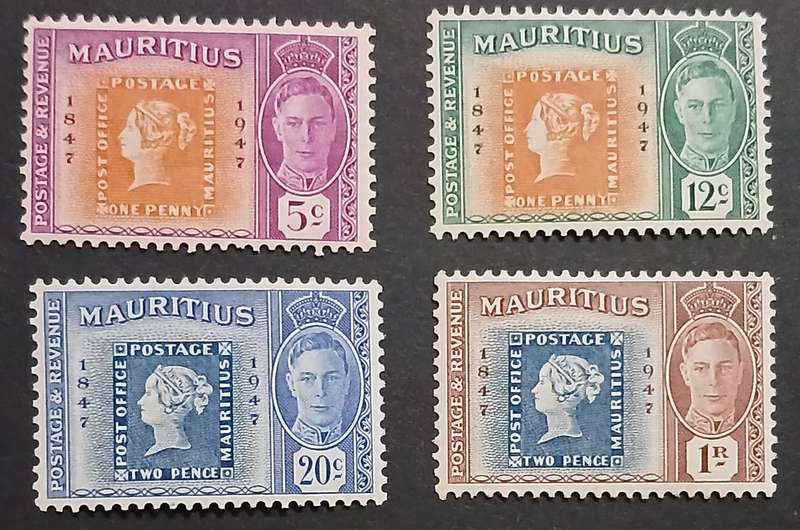 1948 Mauritius KG6 set MNH