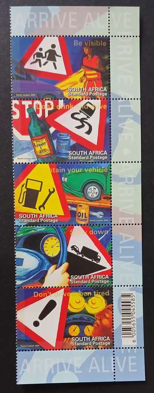 2004  Drive Alive setenant strip of stamps MNH