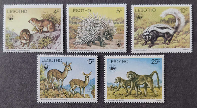 1977 Lesotho Endangered Species set MNH