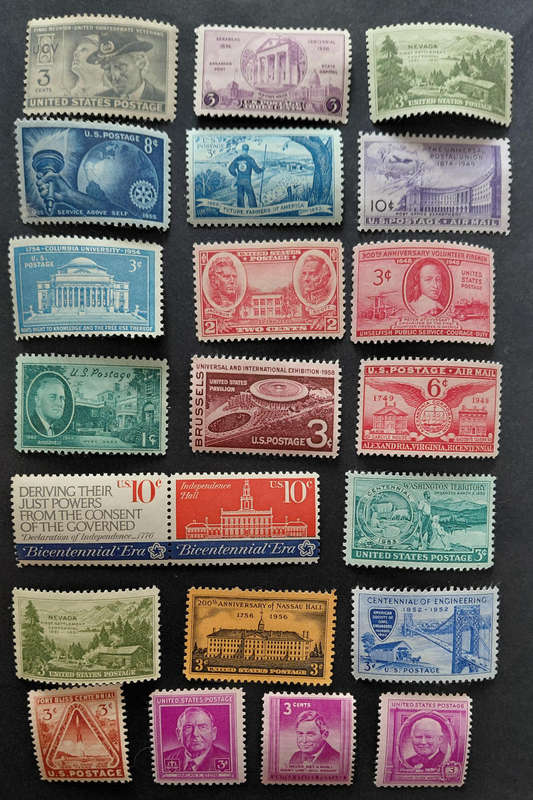 USA selection of 69x mm stamps