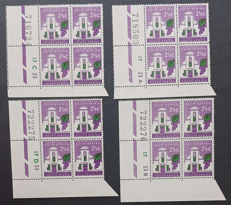 1967 4x control blocks MNH
