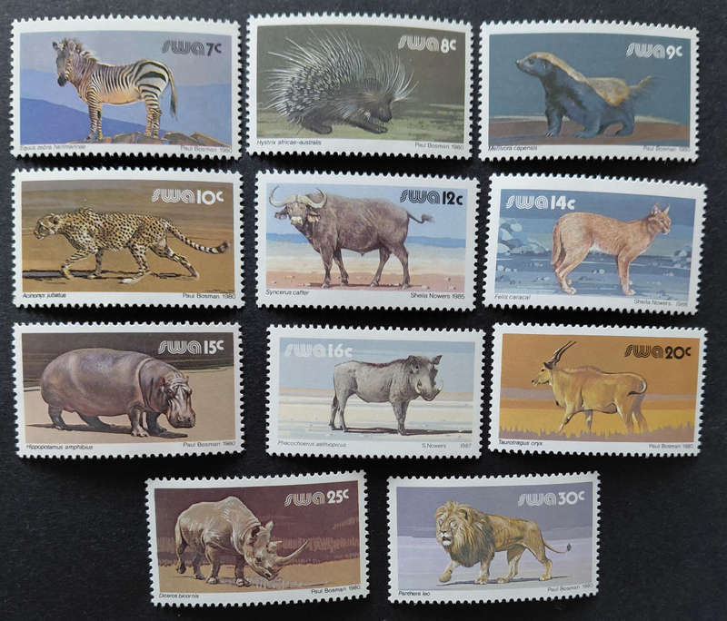 1980 SWA 3rd Definitive set including 4 extra values MNH