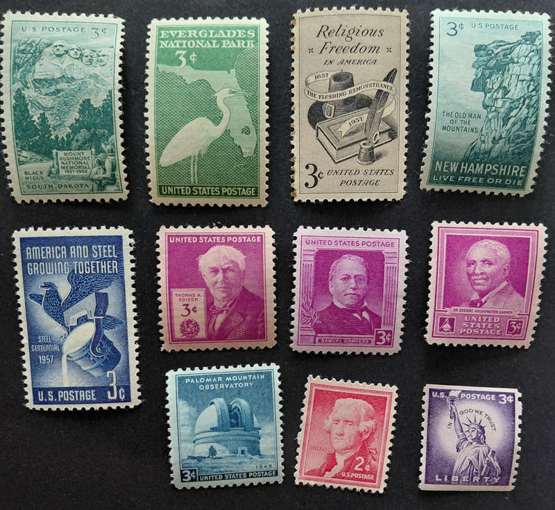 USA selection of 69x mm stamps