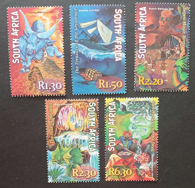 2001 Myths and Legends set of 5 MNH stamps