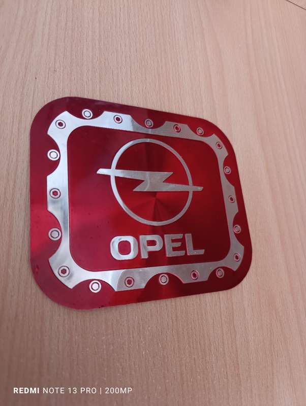 Opel Fuel Cap Decal Sticker (metal)