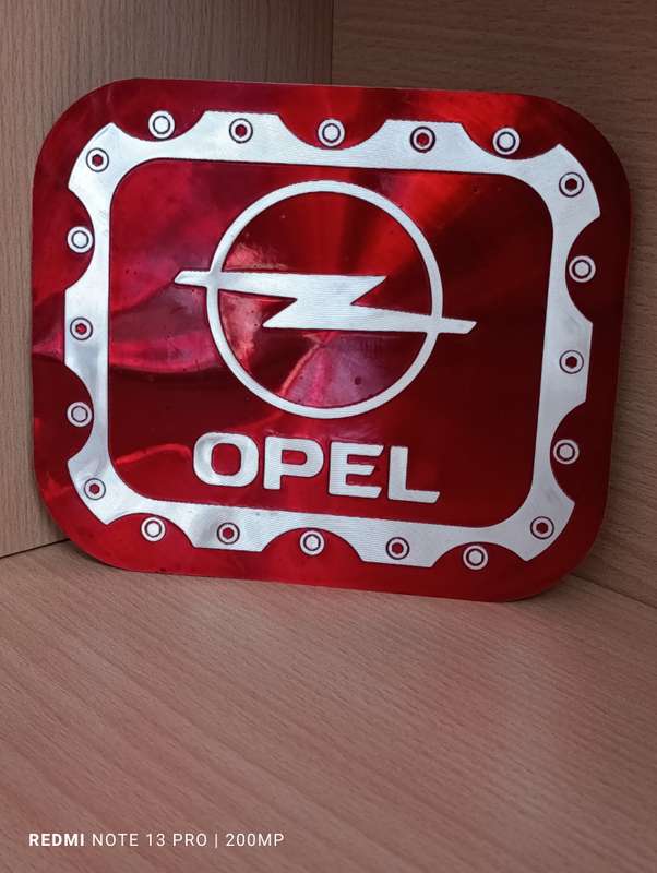 Opel Fuel Cap Decal Sticker (metal)