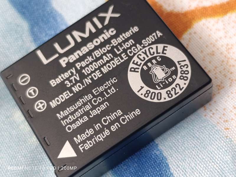 Panasonic Lumix Model CGA-S007A Battery Pack