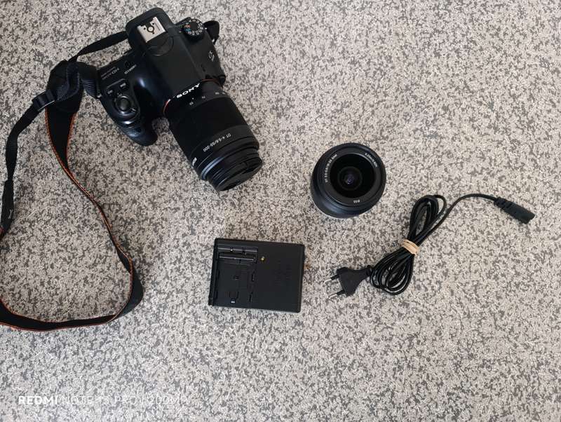 Sony A58 + 18-55mm lens + 55-200mm lens