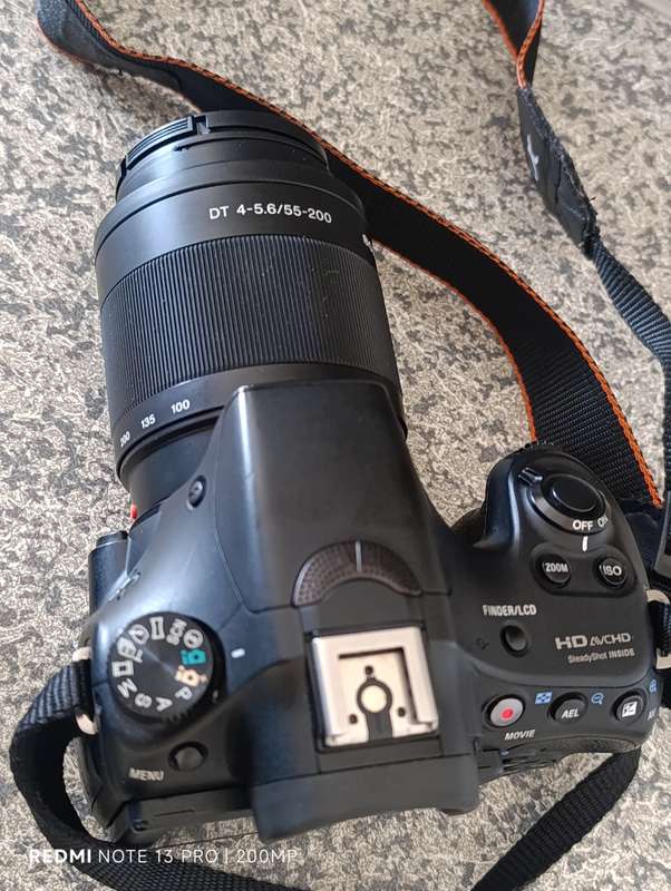 Sony A58 + 18-55mm lens + 55-200mm lens