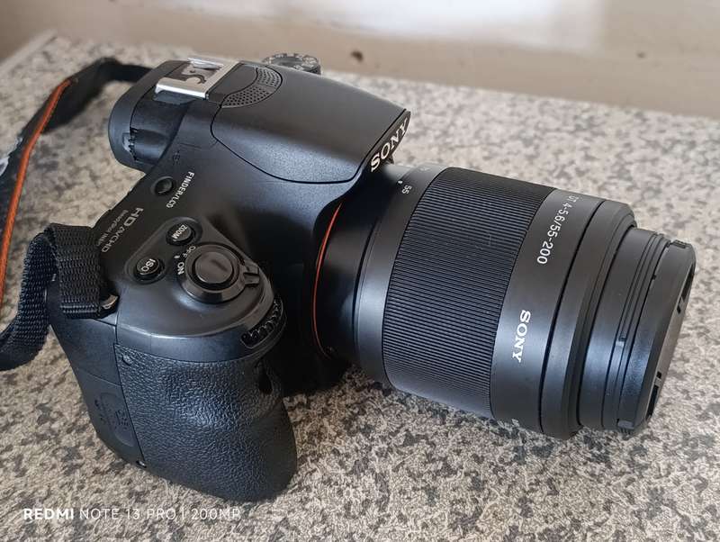 Sony A58 + 18-55mm lens + 55-200mm lens